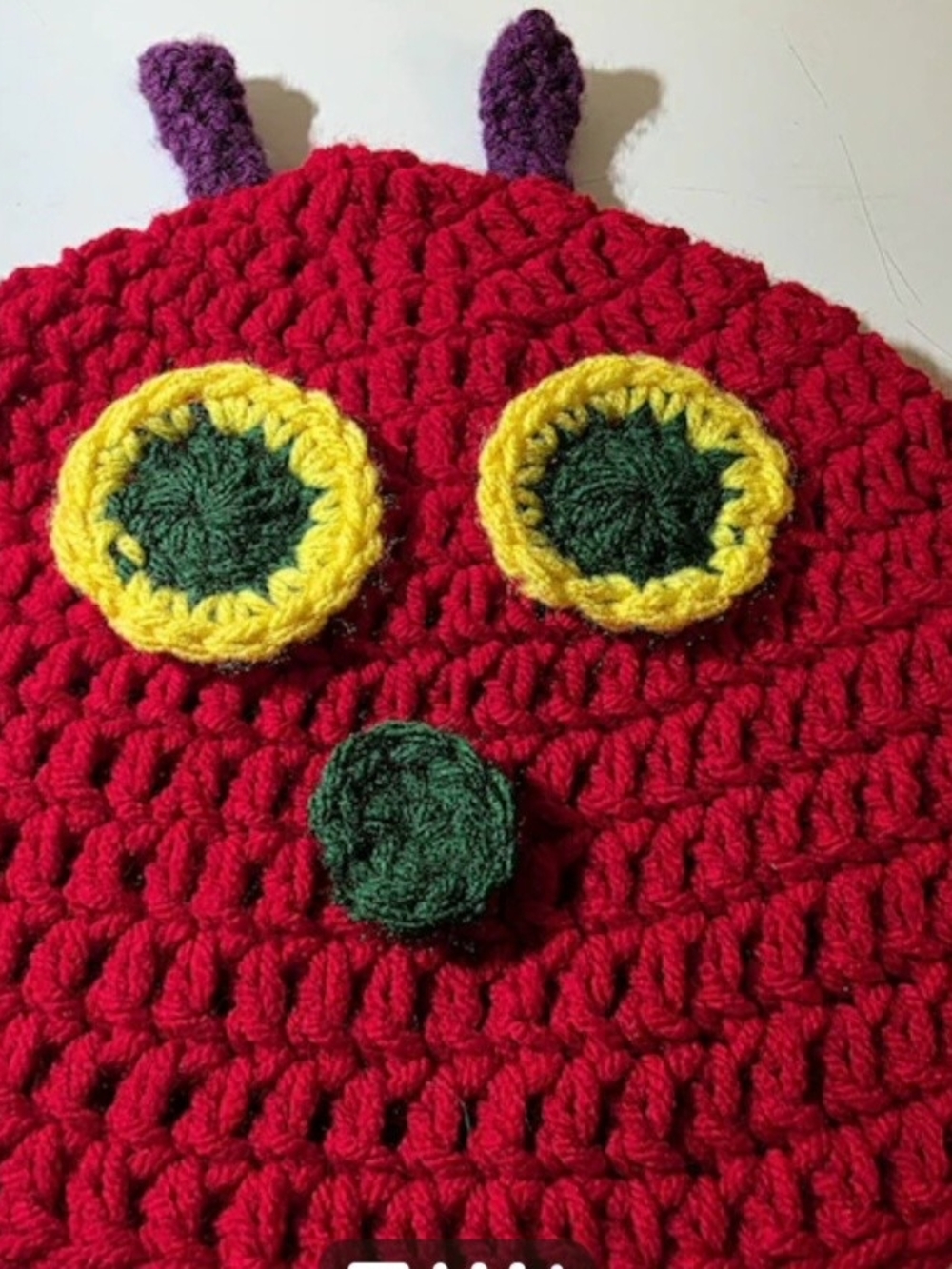 Handmade Hungry Caterpillar Hat